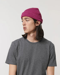 Custom organic cotton beanie Stanley/Stella Fisherman - Orchid Flower