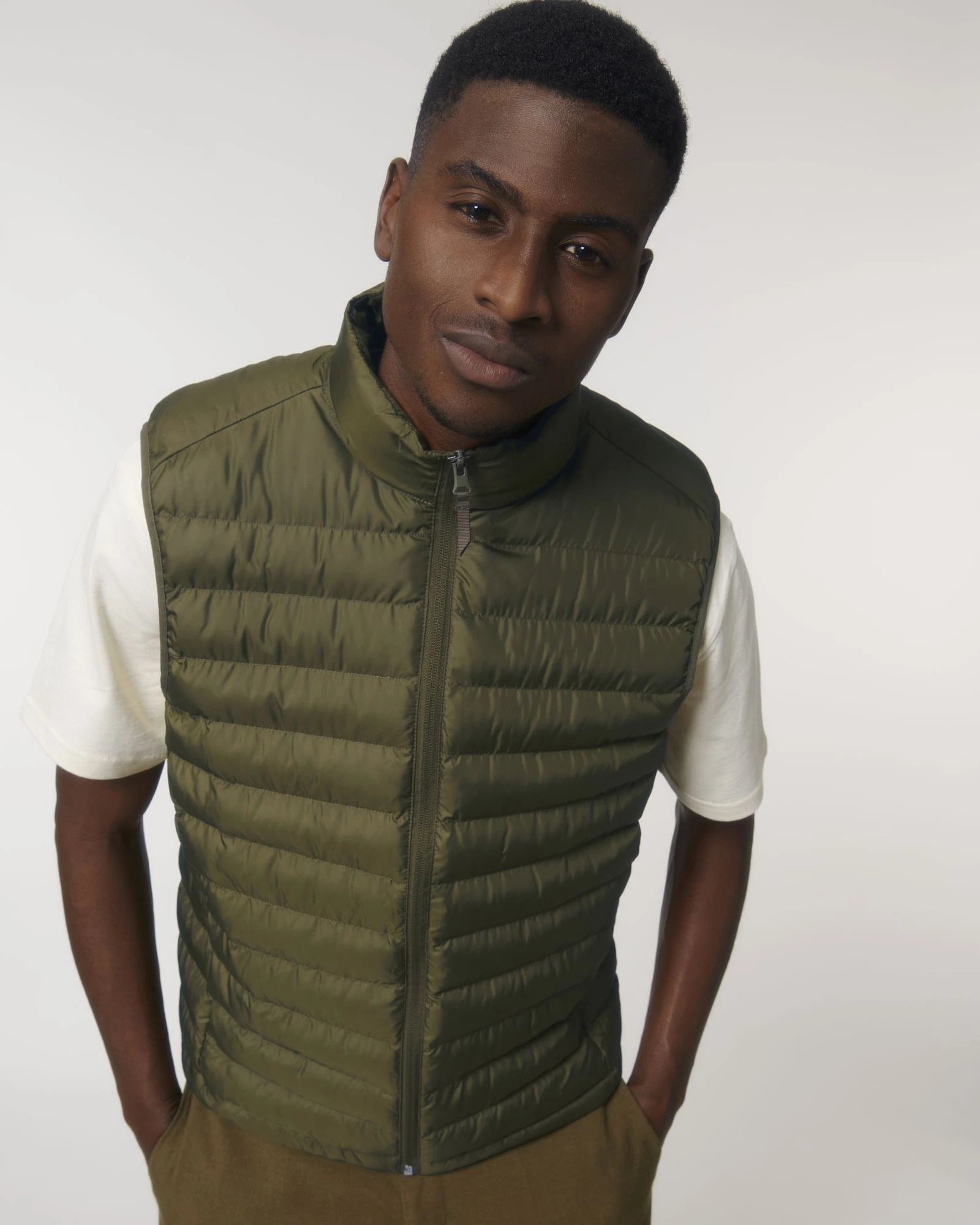 Custom recycled polyester women's bodywarmer Stanley/Stella - British Khaki