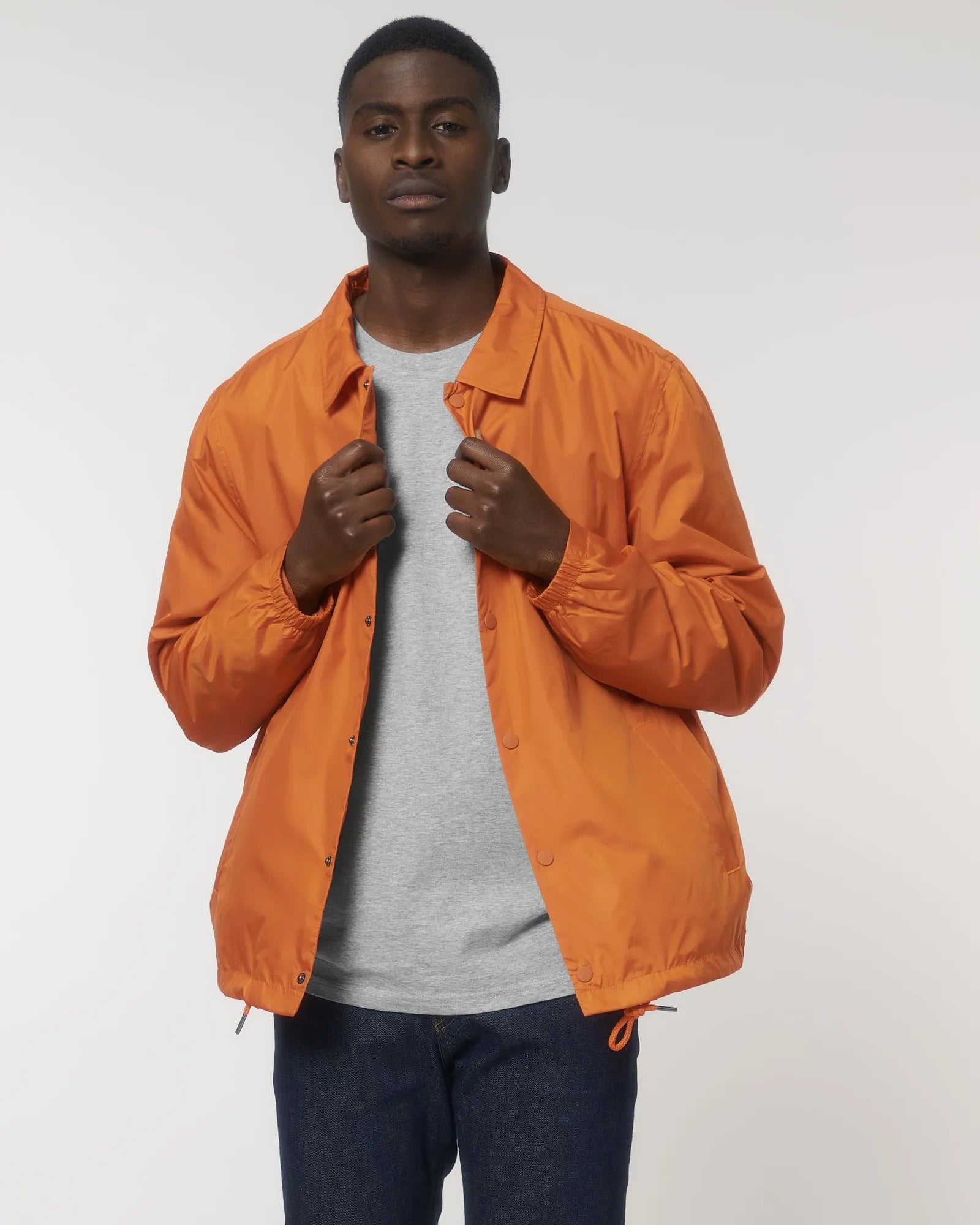 Custom recycled polyester jacket Stanley/Stella Coacher - Flame Orange