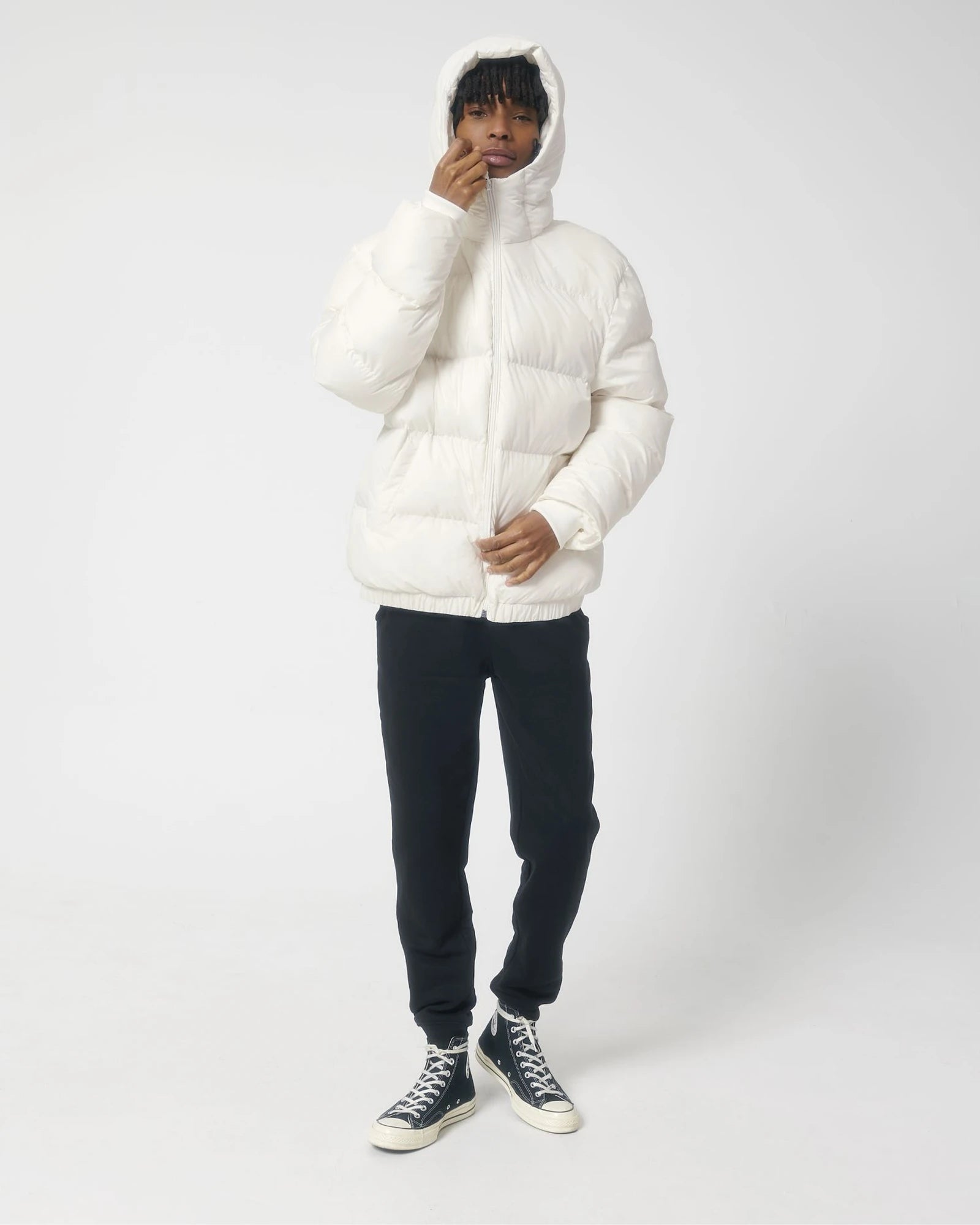 Custom recycled oversized jacket Stanley/Stella Puffer - Off White