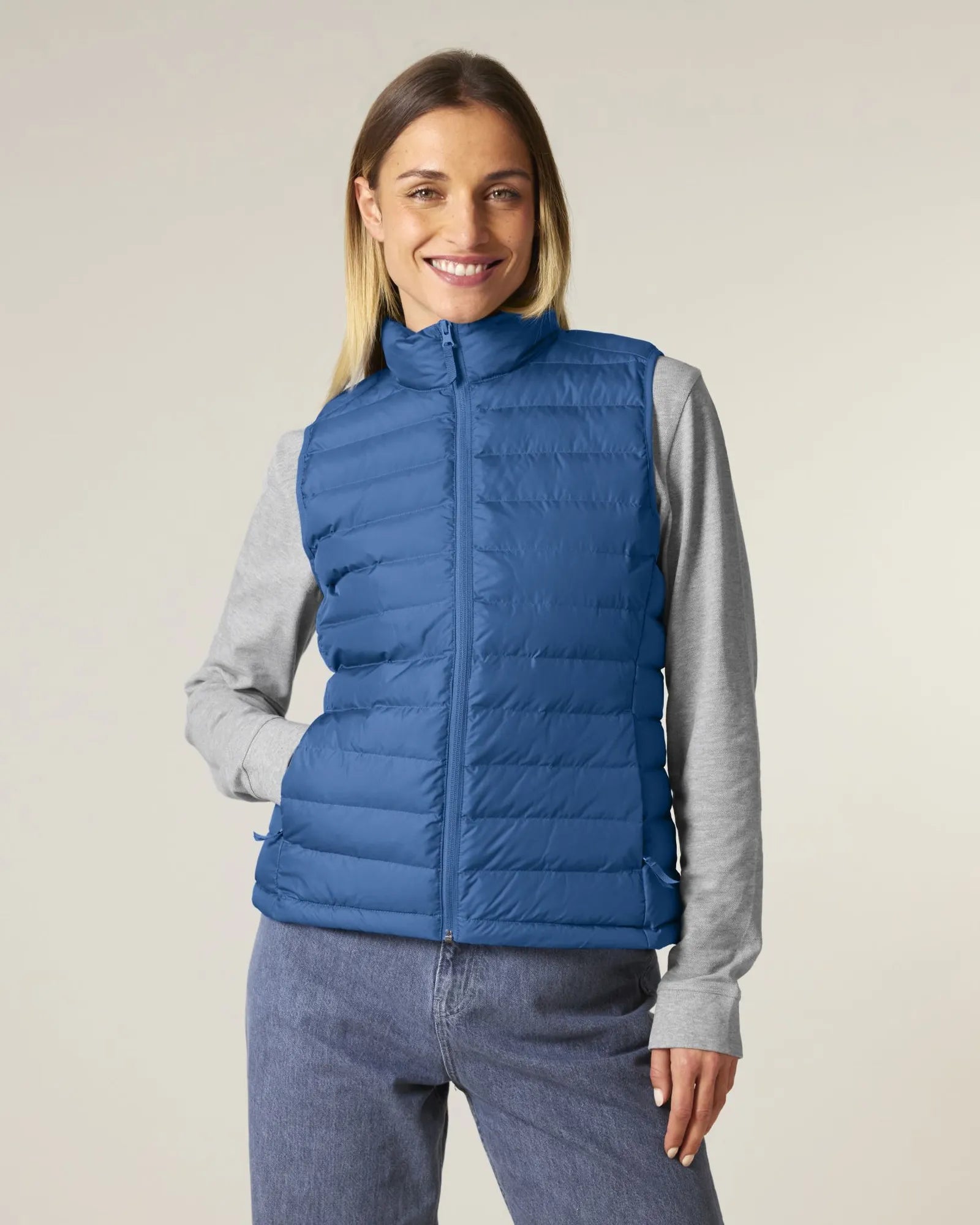 Custom recycled polyester women's vest Stanley/Stella - Mindful Blue