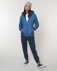 Custom promotional recycled polyester women's quilted jacket - Royal Blue
