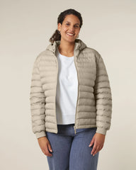 Custom promotional recycled polyester women's quilted jacket - Desert Dust