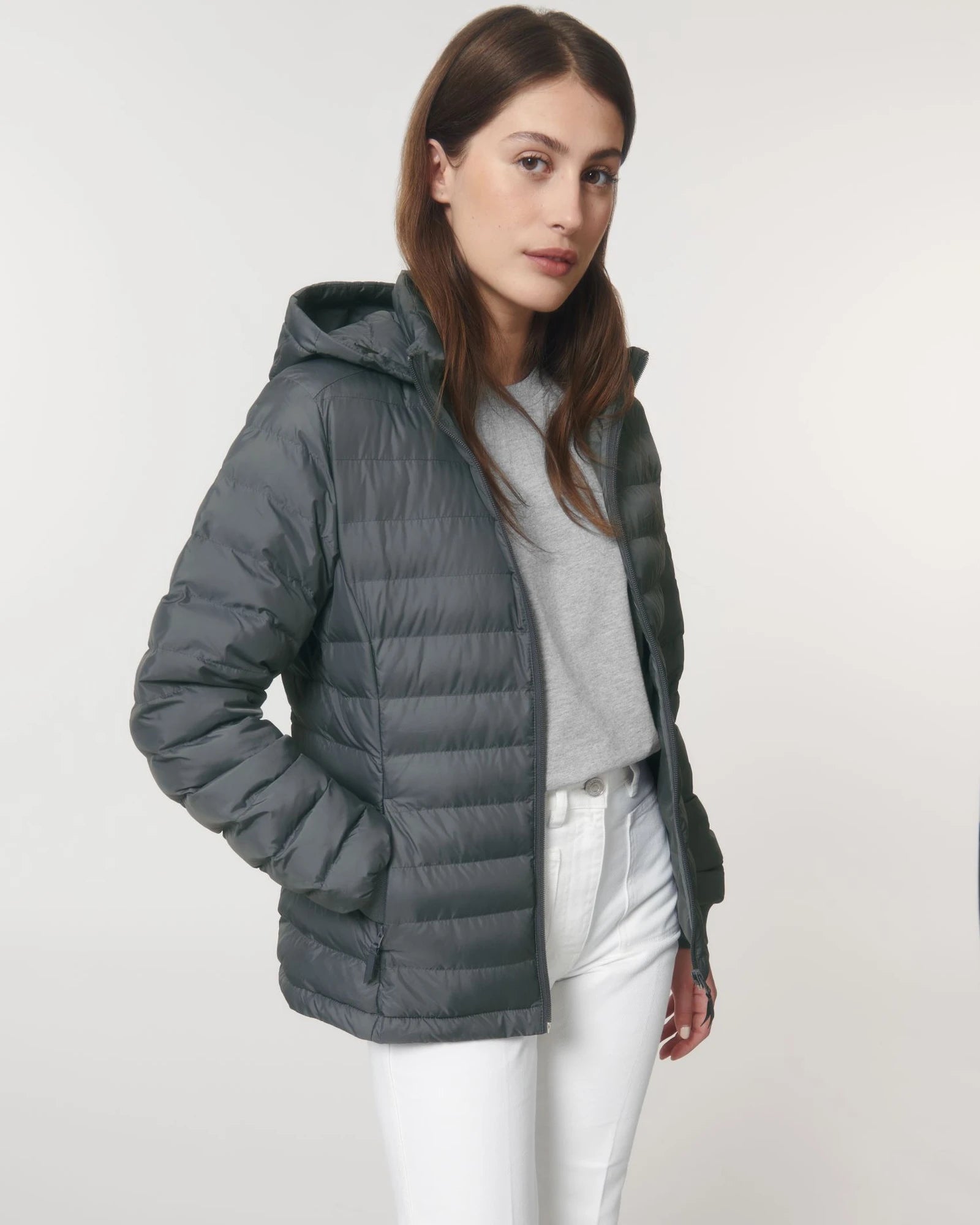 Custom promotional recycled polyester women's quilted jacket - Deep Metal
