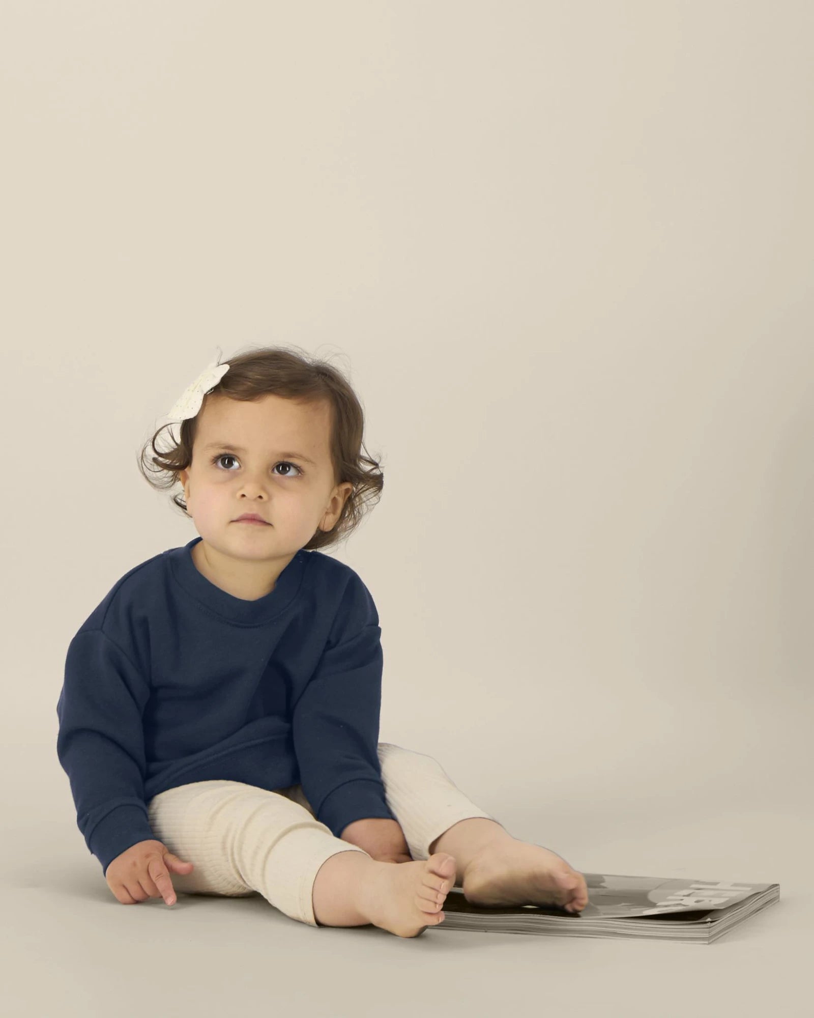 Custom organic cotton baby sweatshirt Stanley/Stella - French Navy