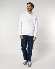 Custom organic cotton hoodie sweatshirt Stanley/Stella - White
