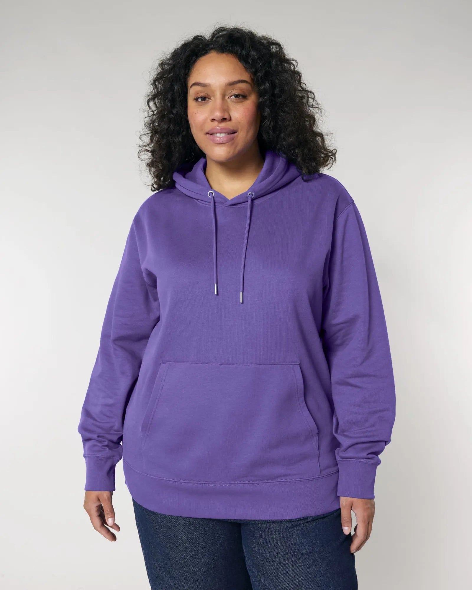 Custom organic cotton hoodie sweatshirt Stanley/Stella - Purple Love