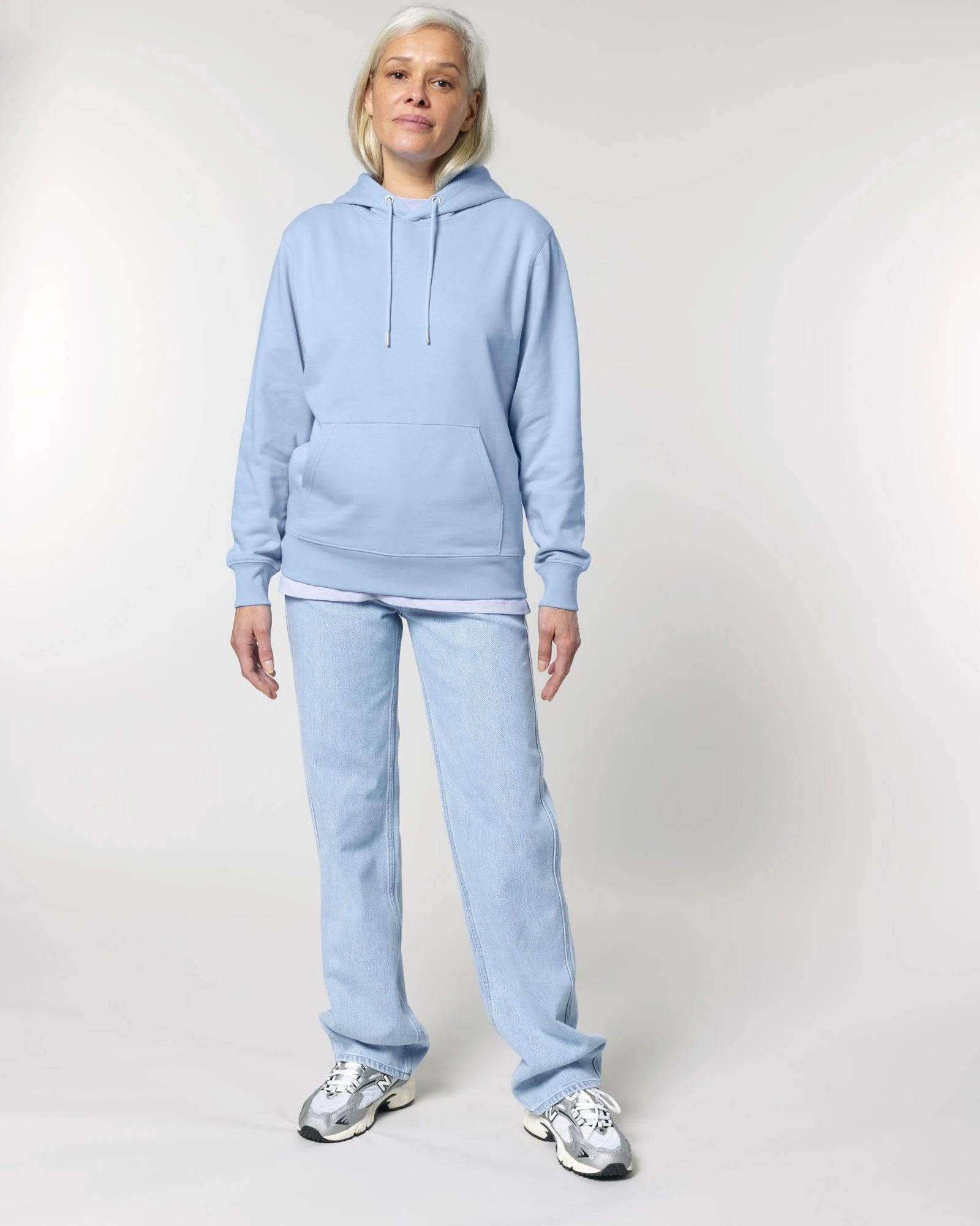 Custom organic cotton hoodie sweatshirt Stanley/Stella - Blue Soul