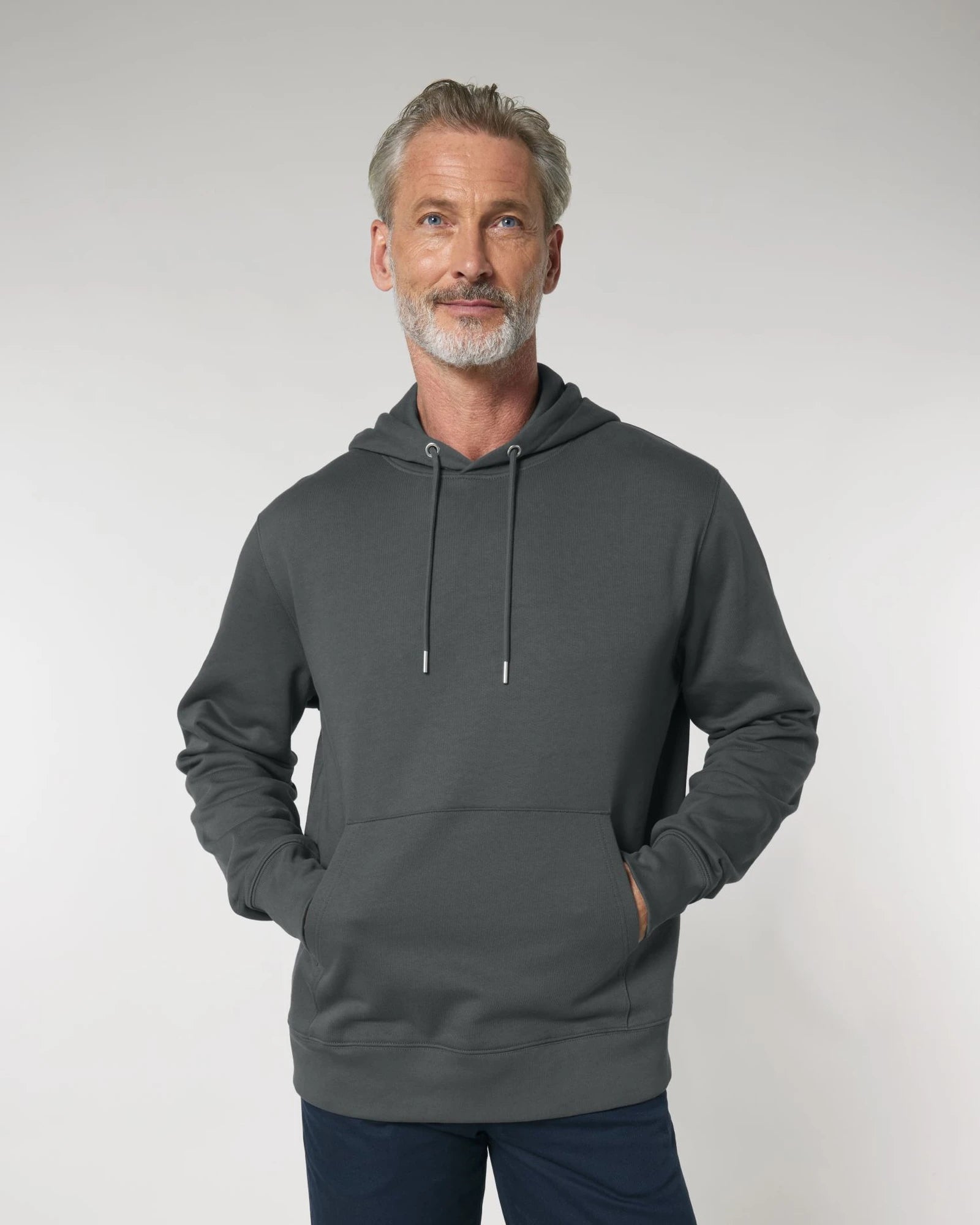 Custom organic cotton hoodie sweatshirt Stanley/Stella - Anthracite