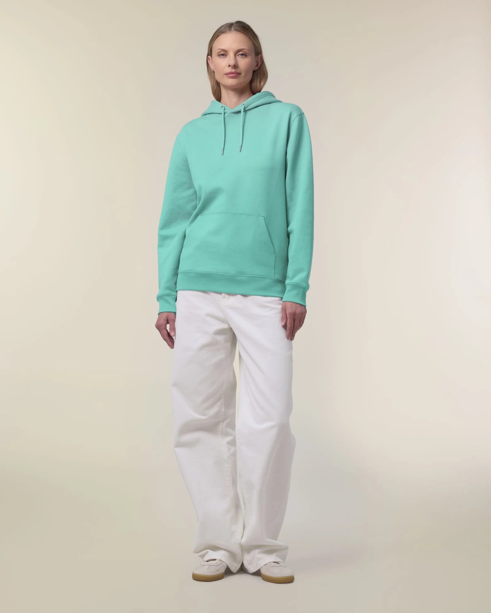 Custom organic cotton hoodie sweatshirt Stanley/Stella - Pool Blue