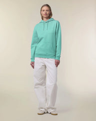 Custom organic cotton hoodie sweatshirt Stanley/Stella - Pool Blue