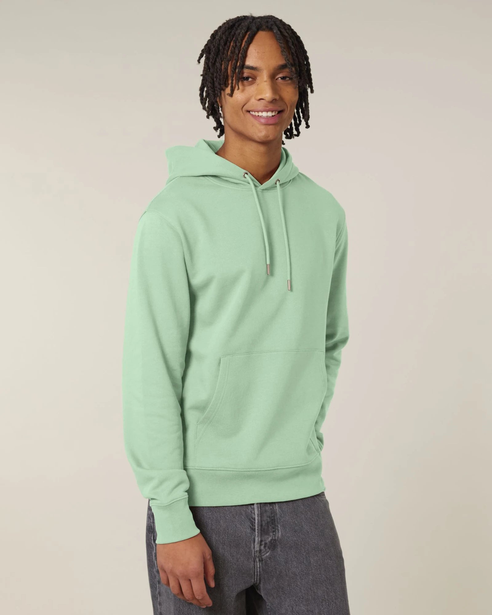 Custom organic cotton hoodie sweatshirt Stanley/Stella - Misty Jade