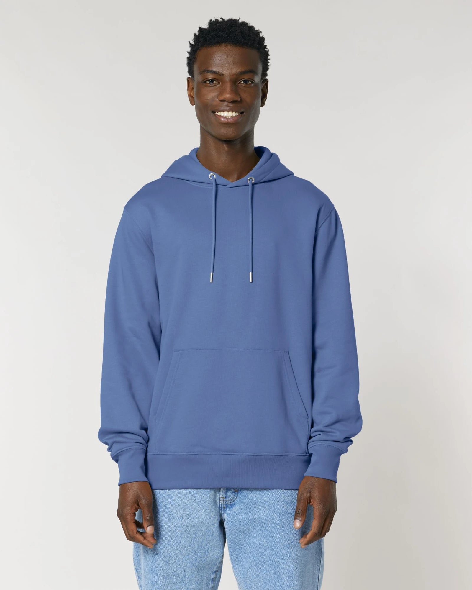 Custom organic cotton hoodie sweatshirt Stanley/Stella - Bright Blue