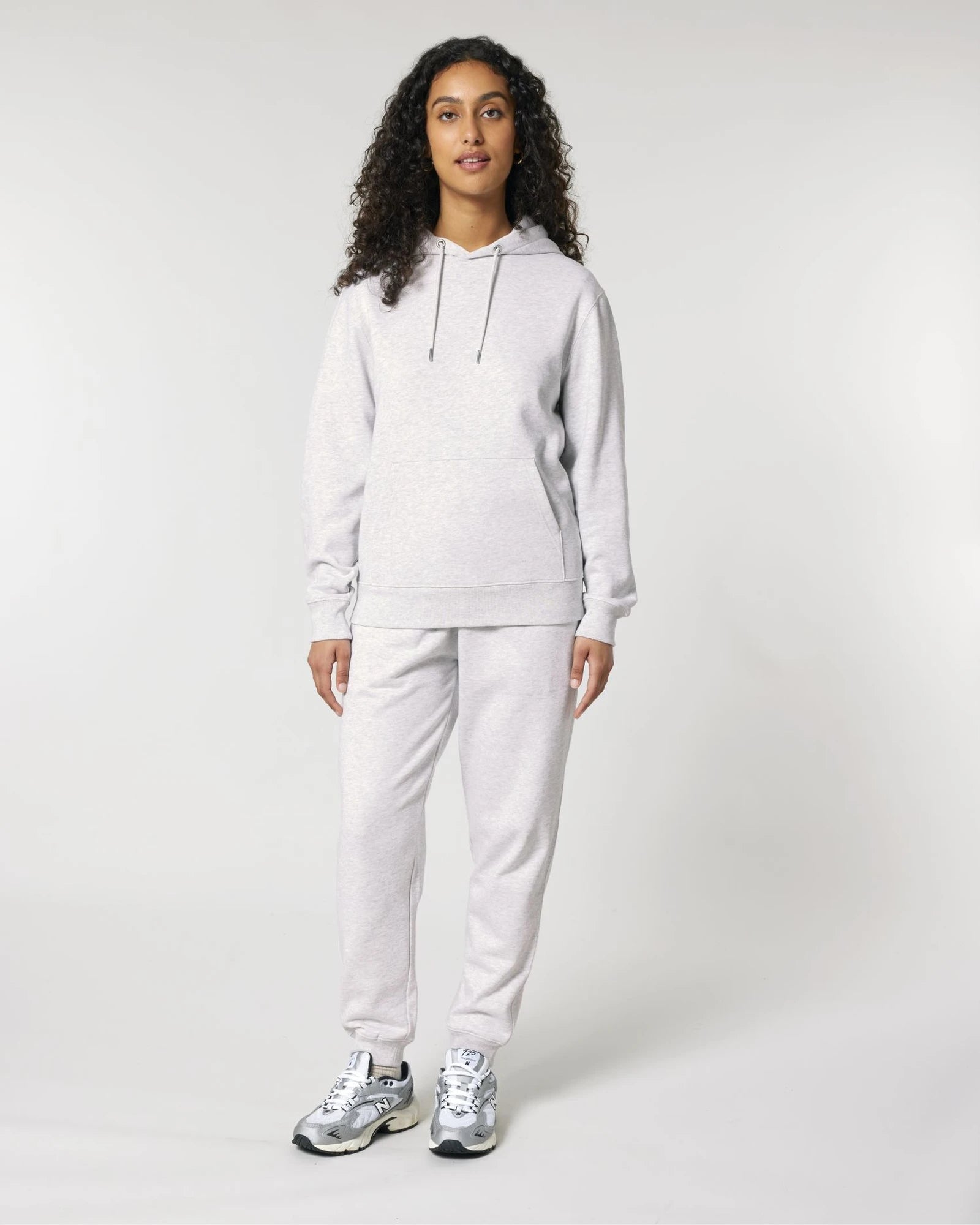 Custom organic cotton hoodie sweatshirt Stanley/Stella - Cool Heather Grey