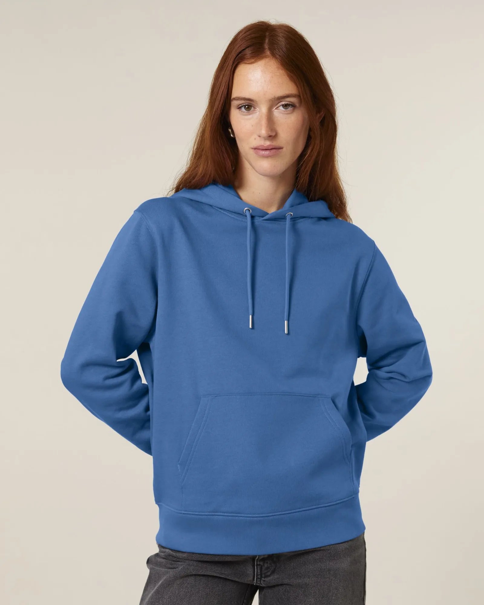 Custom organic cotton hoodie sweatshirt Stanley/Stella - Mindful Blue