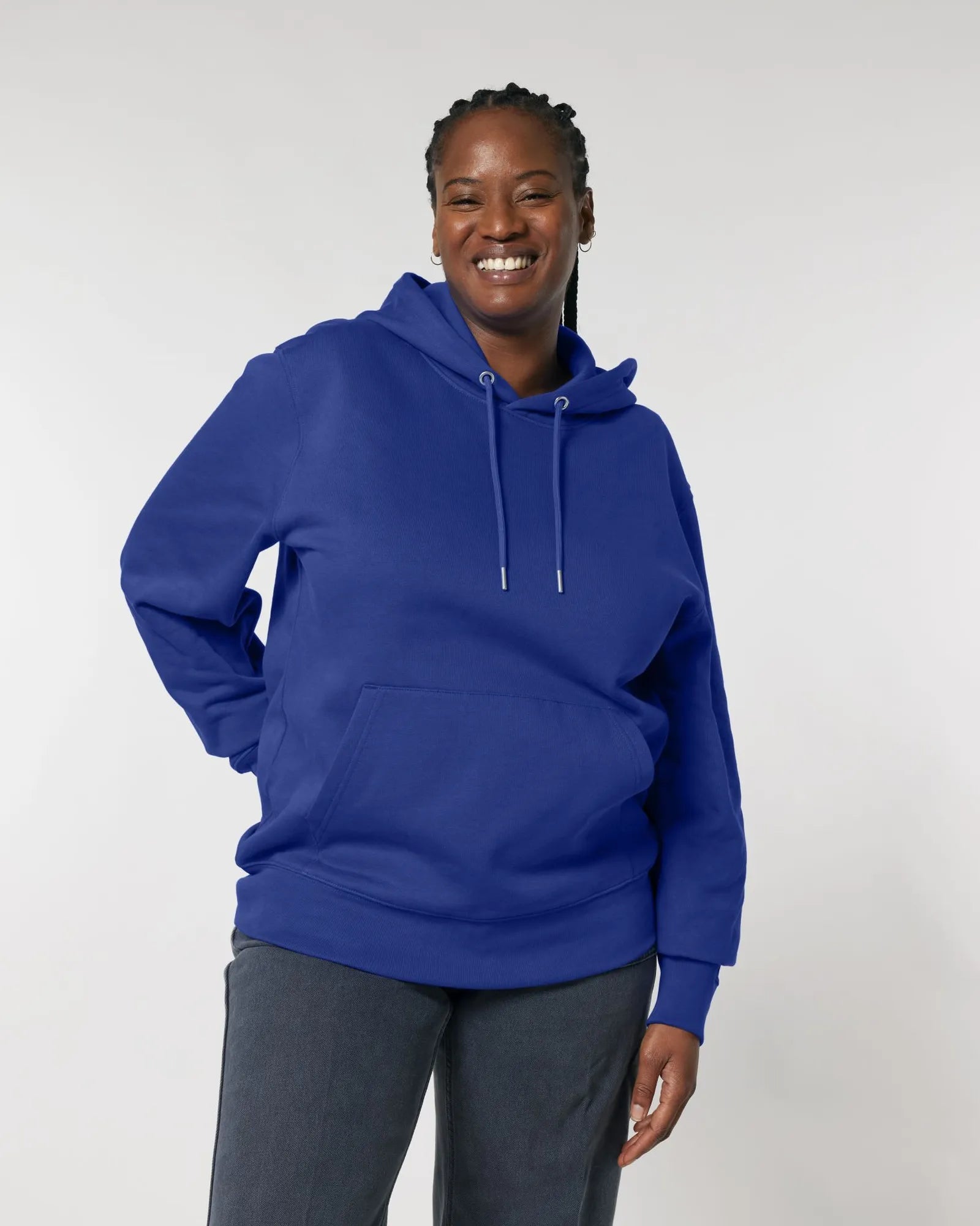 Custom organic cotton hoodie sweatshirt Stanley/Stella - Worker Blue