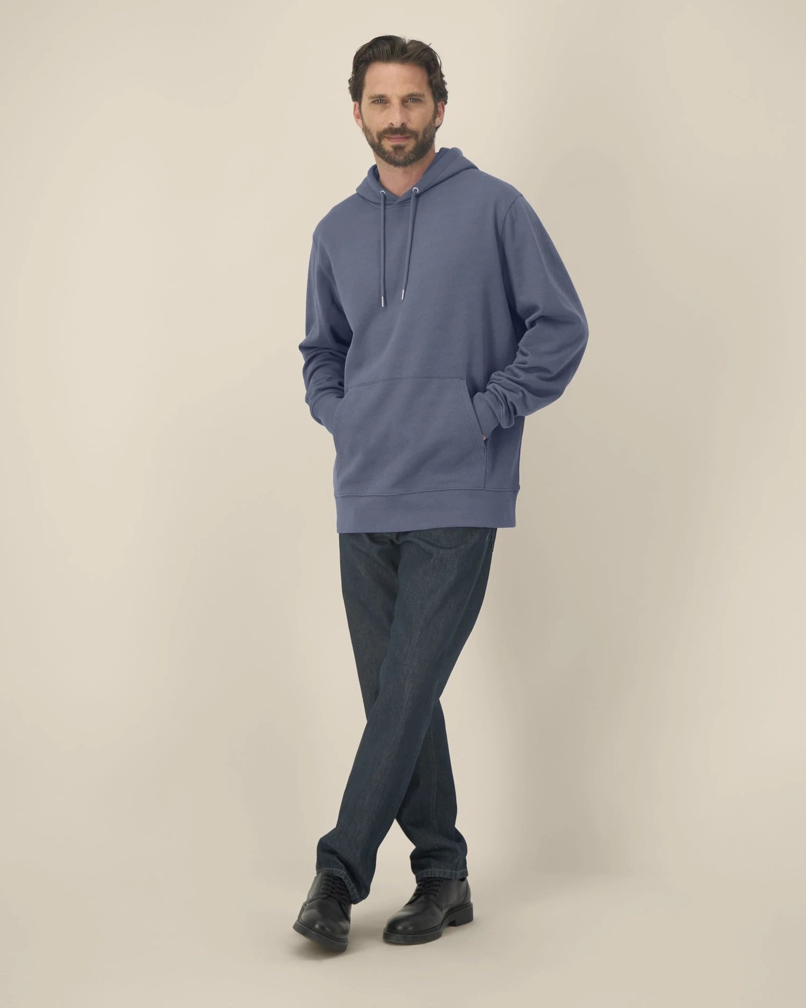 Custom organic cotton hoodie sweatshirt Stanley/Stella - Blue Grey