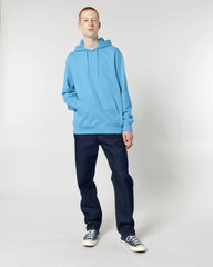 Custom organic cotton hoodie sweatshirt Stanley/Stella - Aqua Blue