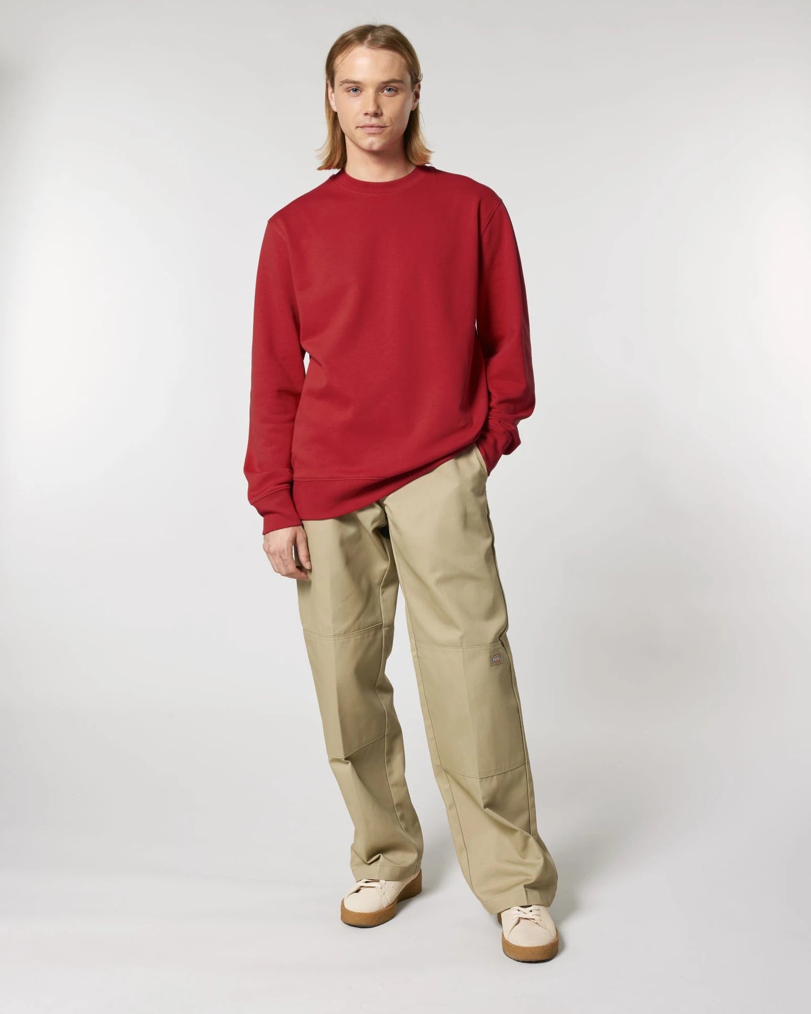 Custom organic cotton sweatshirt Stanley/Stella Changer 2.0 - Red