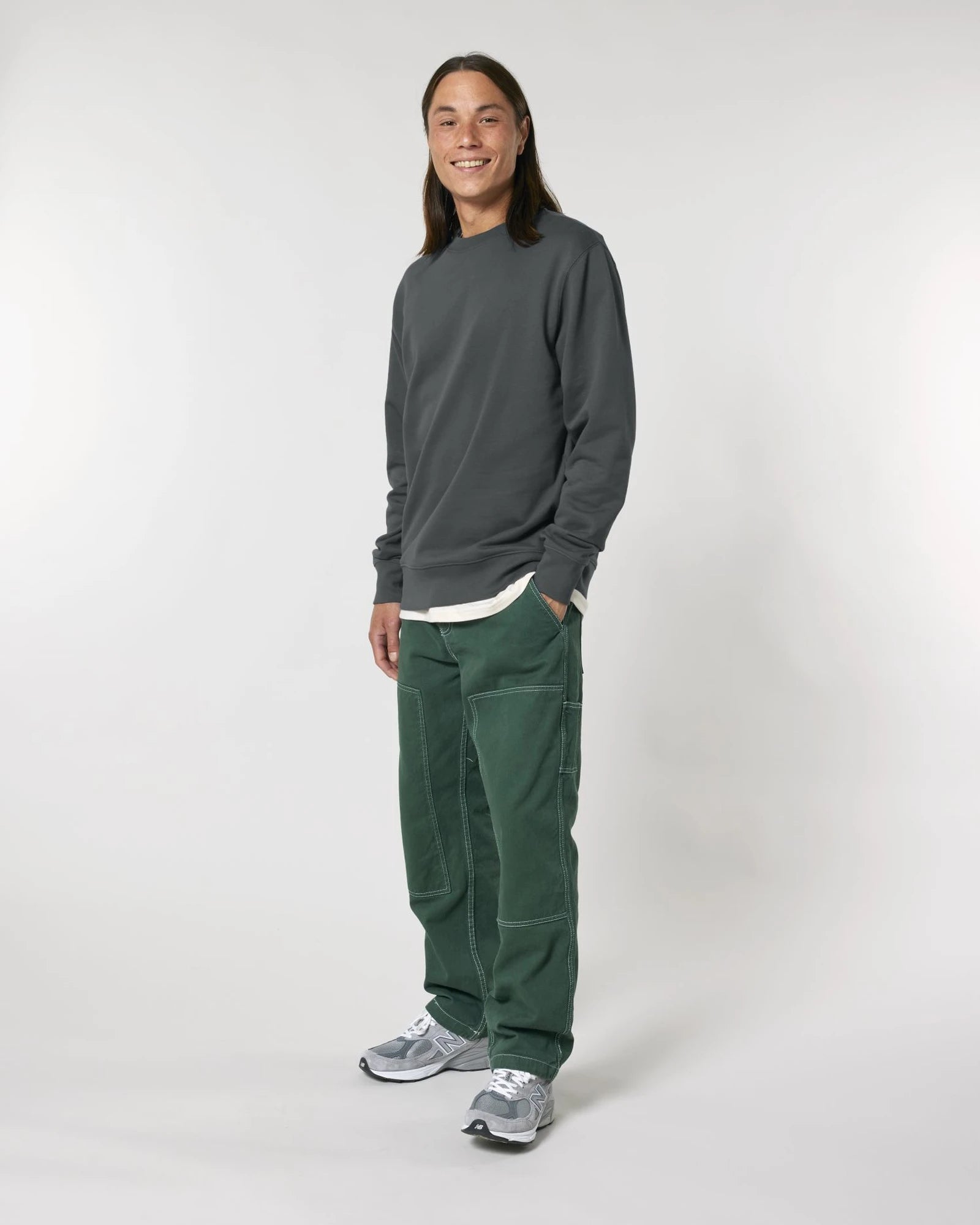 Custom organic cotton sweatshirt Stanley/Stella Changer 2.0 - Anthracite
