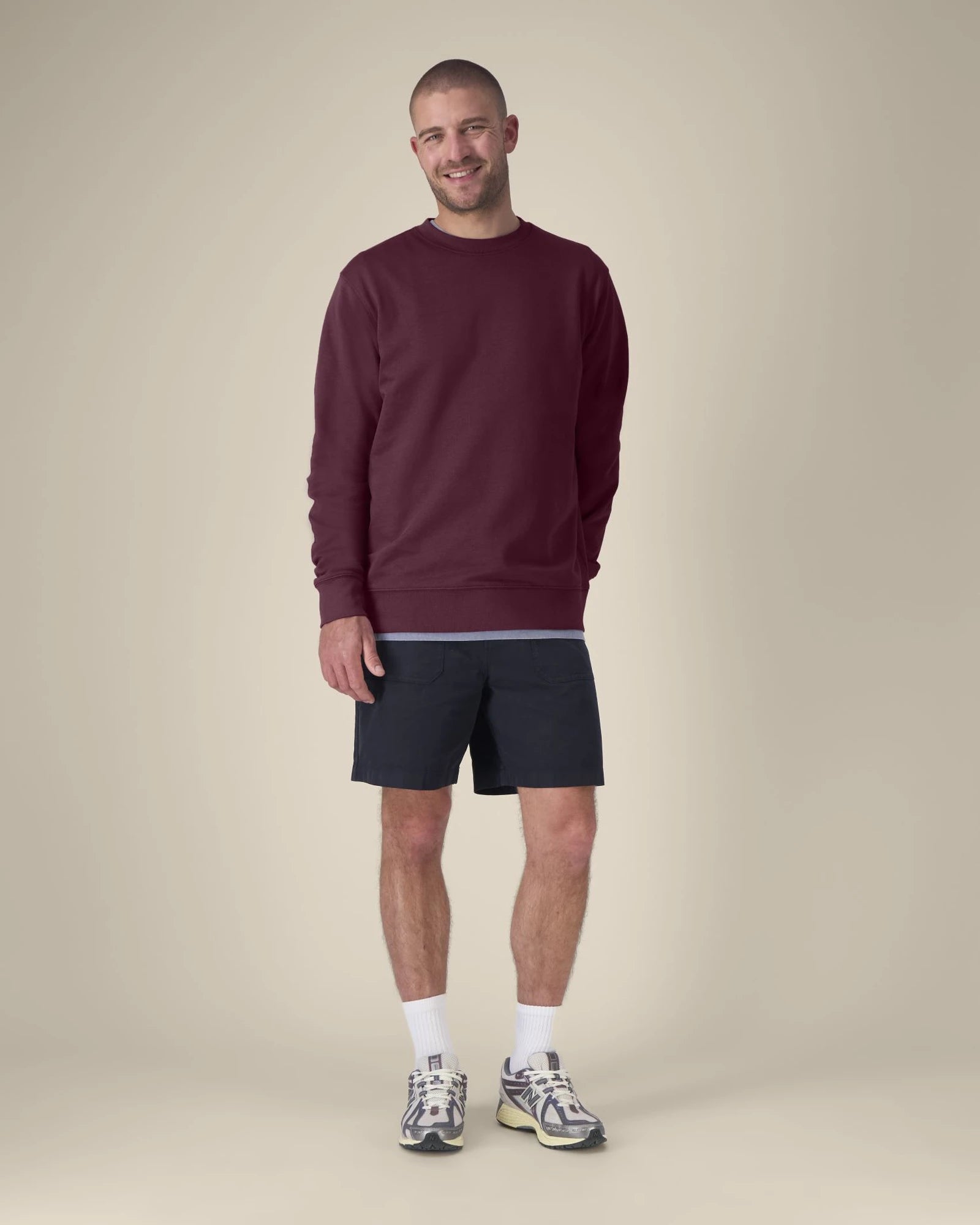 Custom organic cotton sweatshirt Stanley/Stella Changer 2.0 - Deep Plum