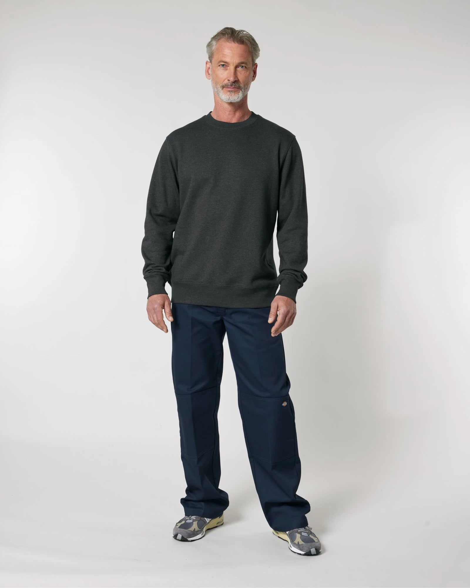 Custom organic cotton sweatshirt Stanley/Stella Changer 2.0 - Dark Heather Grey