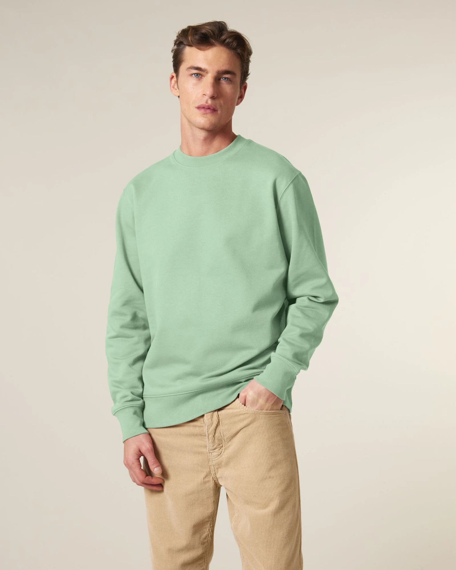 Custom organic cotton sweatshirt Stanley/Stella Changer 2.0 - Misty Jade