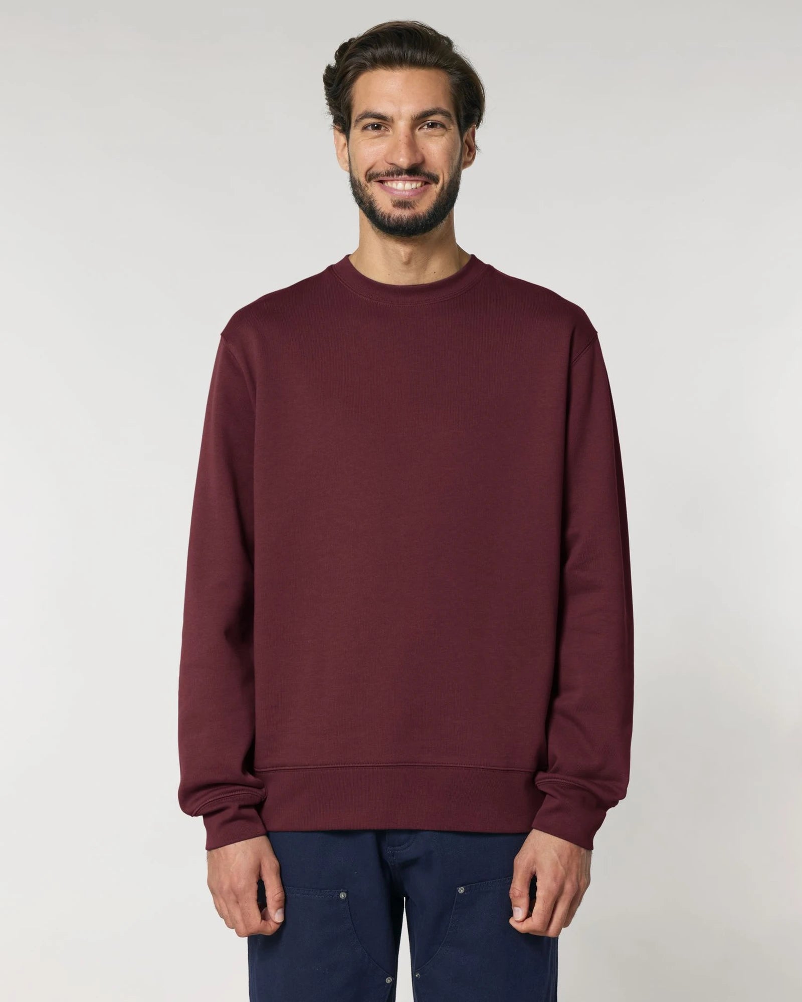 Custom organic cotton sweatshirt Stanley/Stella Changer 2.0 - Burgundy