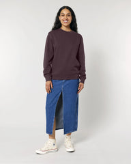 Custom organic cotton sweatshirt Stanley/Stella Changer 2.0 - Red Brown