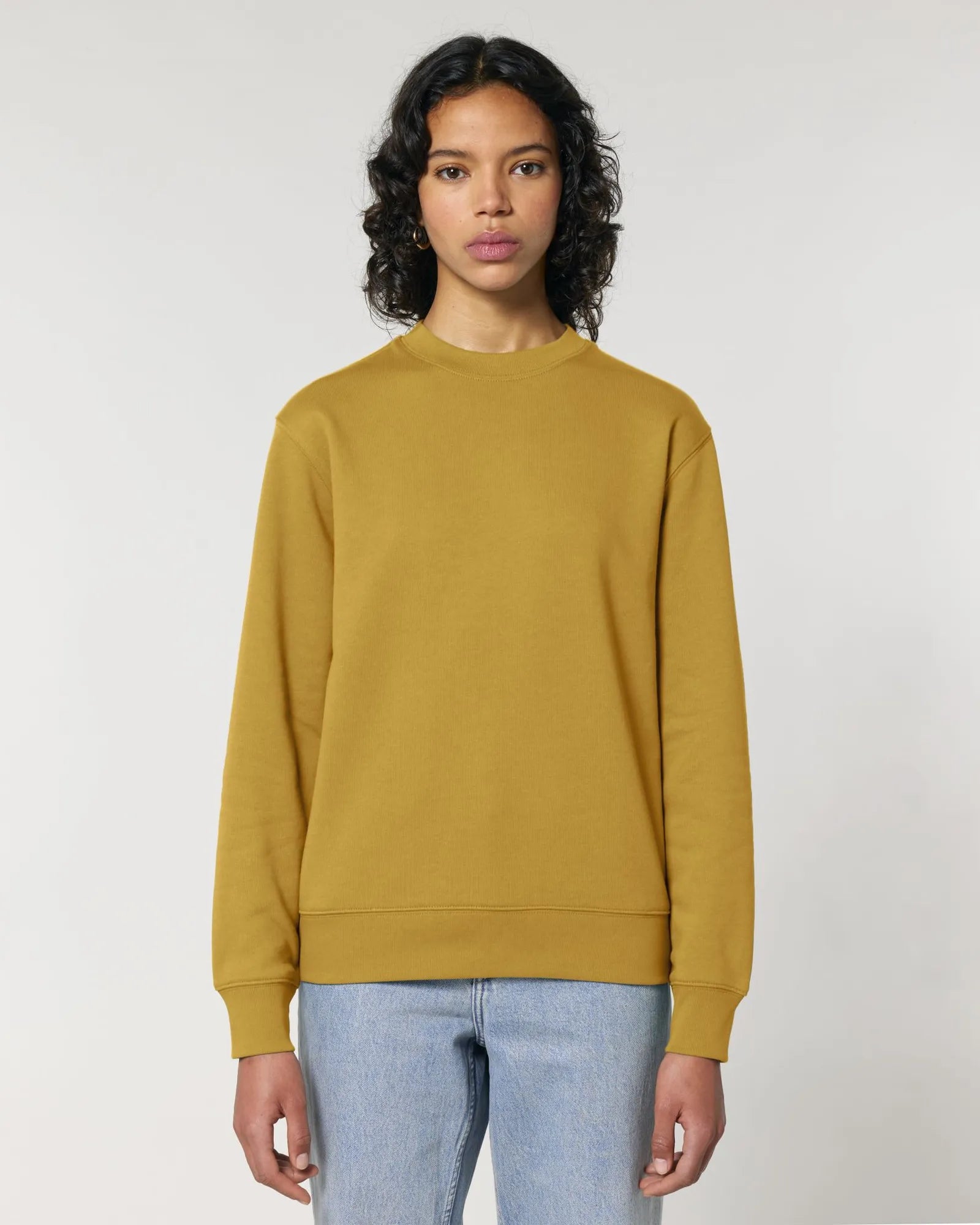 Custom organic cotton sweatshirt Stanley/Stella Changer 2.0 - Ochre