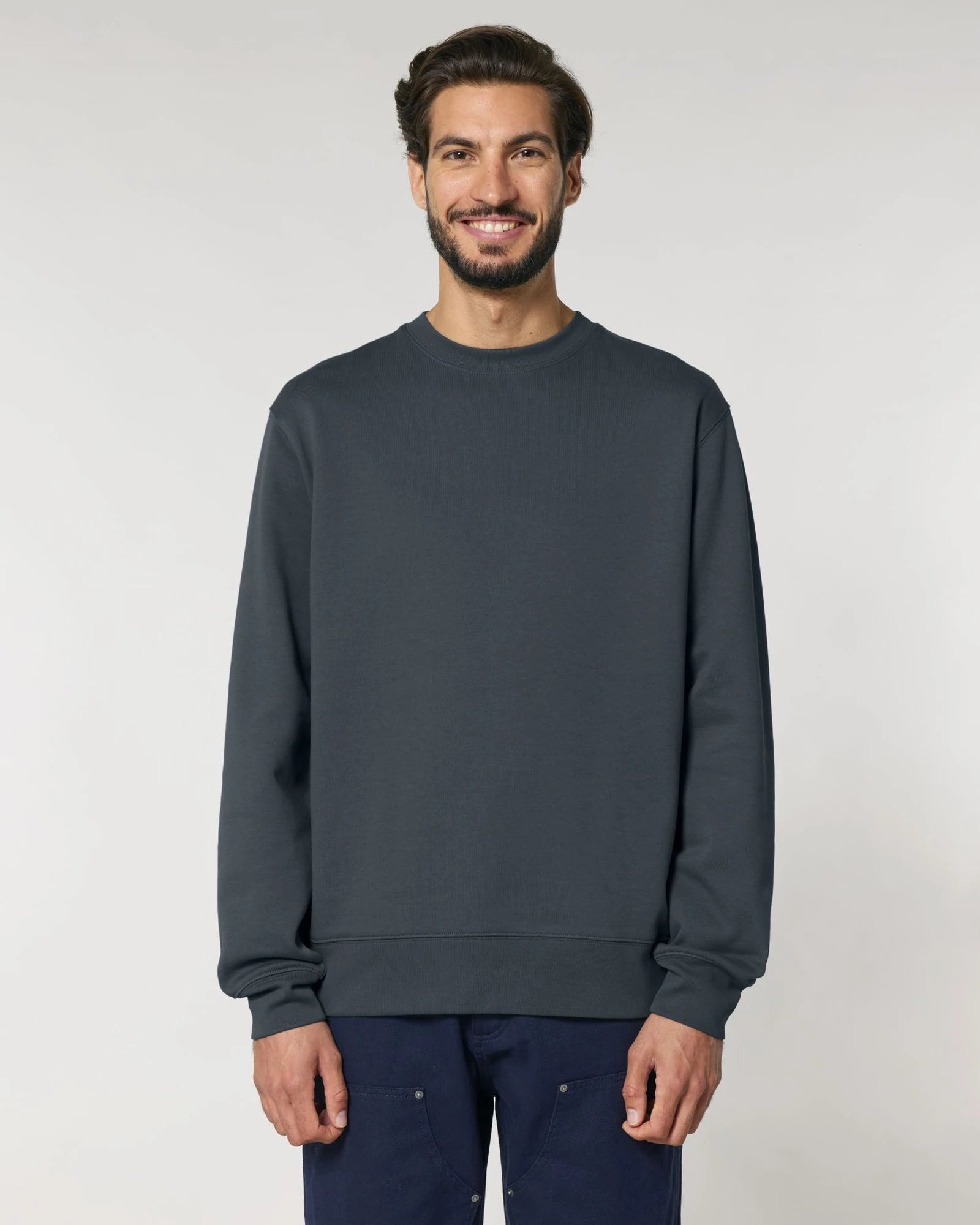 Custom organic cotton sweatshirt Stanley/Stella Changer 2.0 - India Ink Grey
