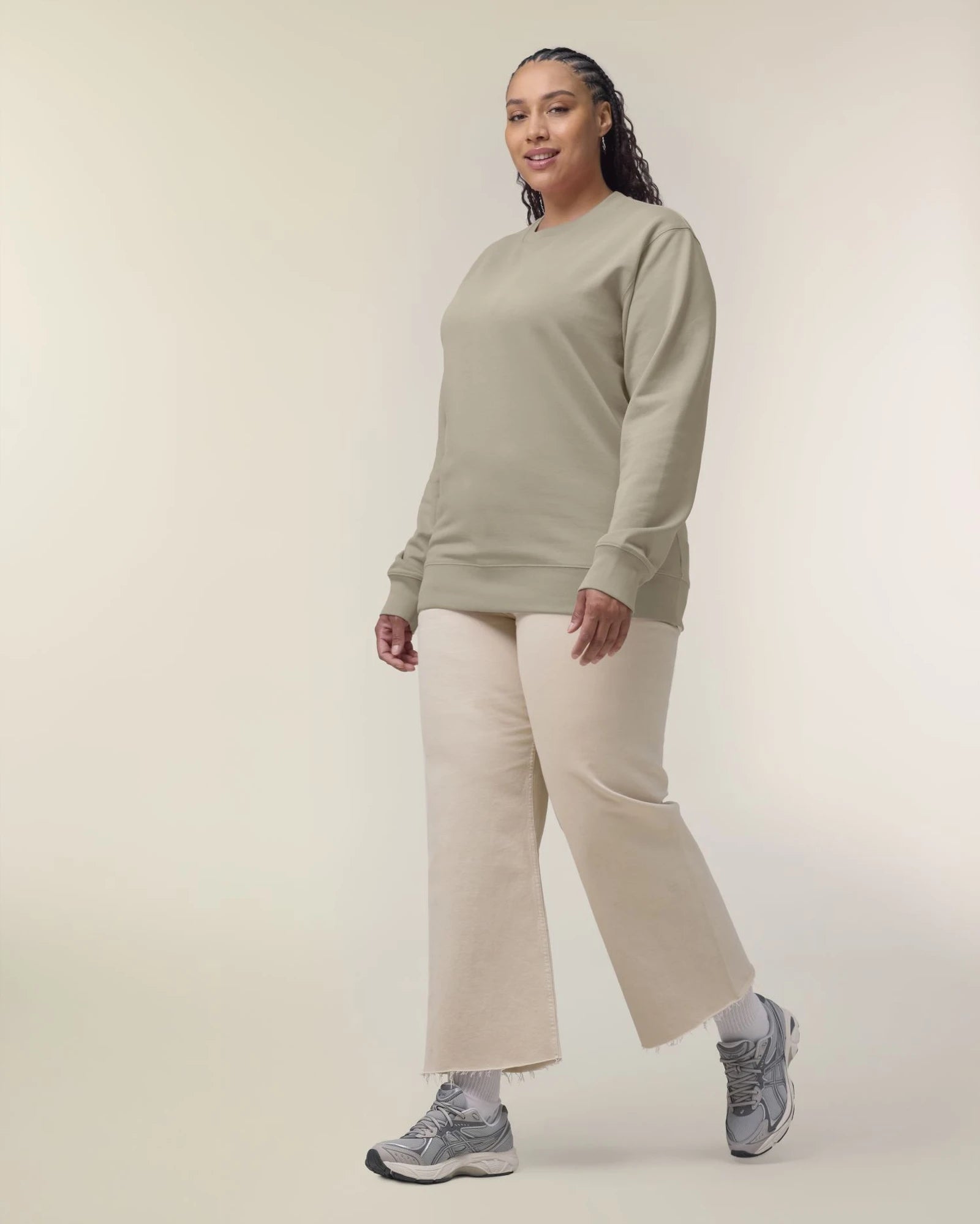Custom organic cotton sweatshirt Stanley/Stella Changer 2.0 - Stone