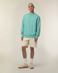 Custom organic cotton sweatshirt Stanley/Stella Changer 2.0 - Pool Blue
