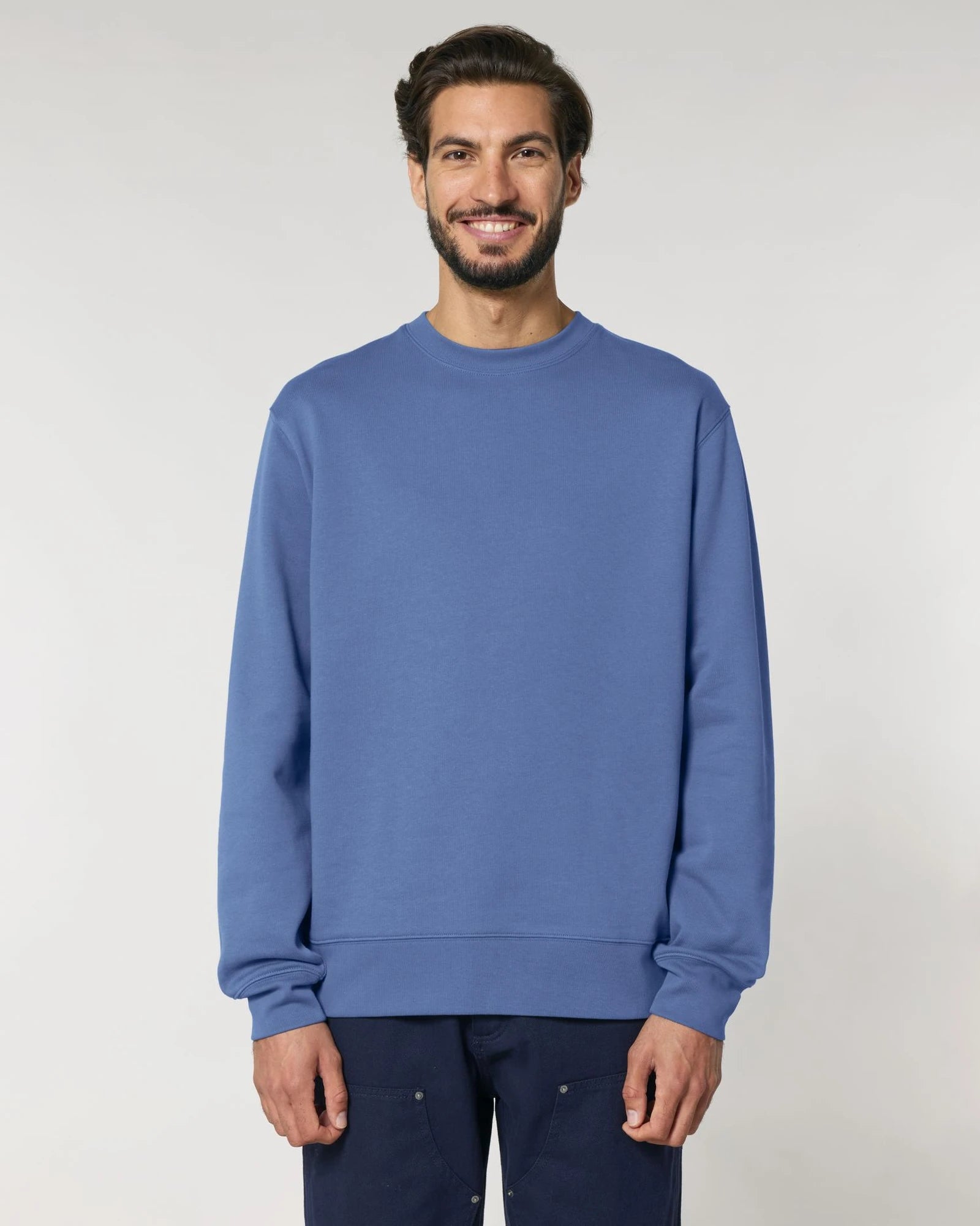 Custom organic cotton sweatshirt Stanley/Stella Changer 2.0 - Bright Blue
