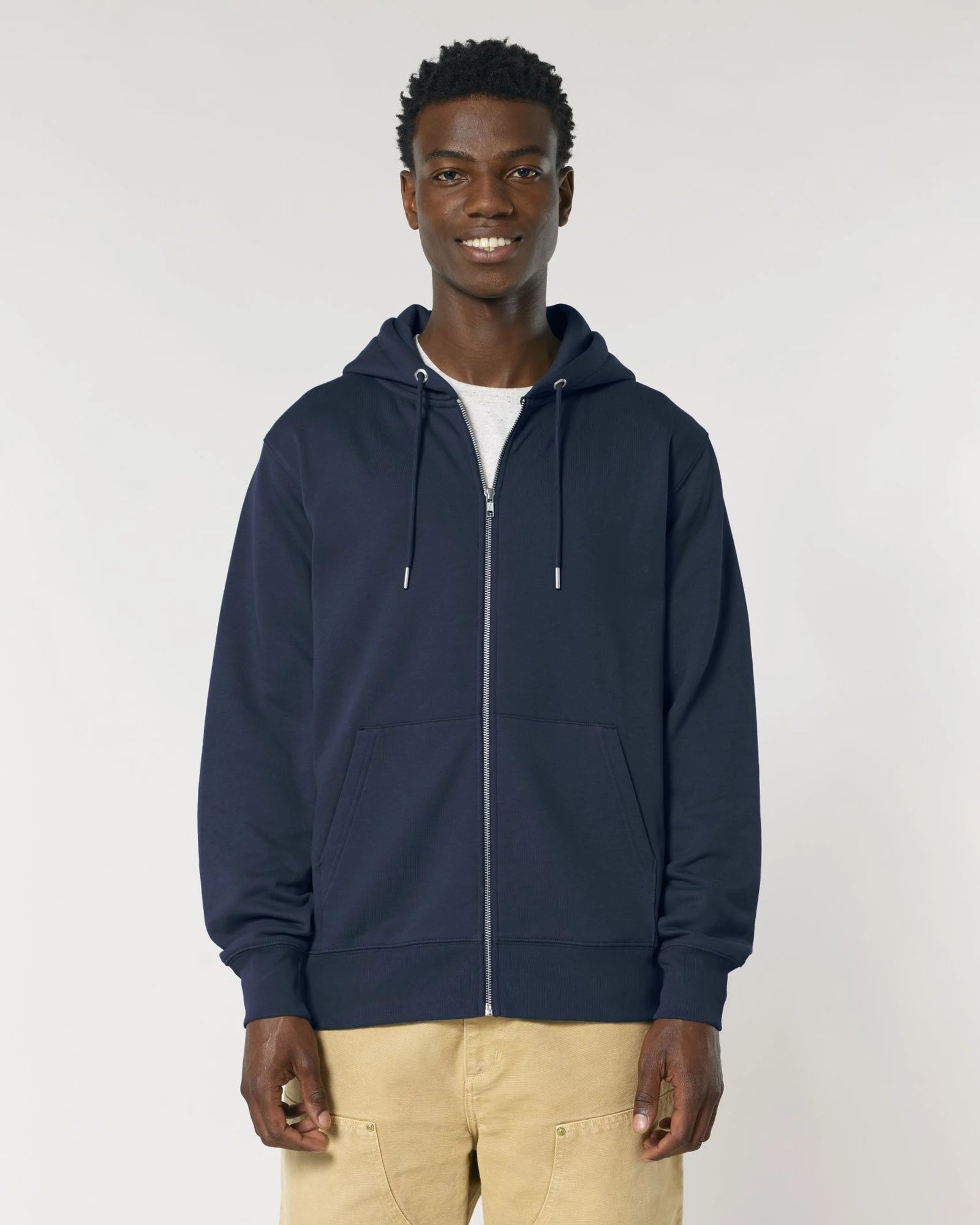 Custom organic cotton zip hoodie Stanley/Stella Cultivator - French Navy