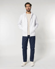 Custom organic cotton zip hoodie Stanley/Stella Cultivator - White