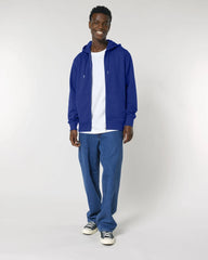 Custom organic cotton zip hoodie Stanley/Stella Cultivator - Worker Blue