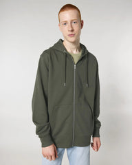 Custom organic cotton zip hoodie Stanley/Stella Cultivator - Khaki