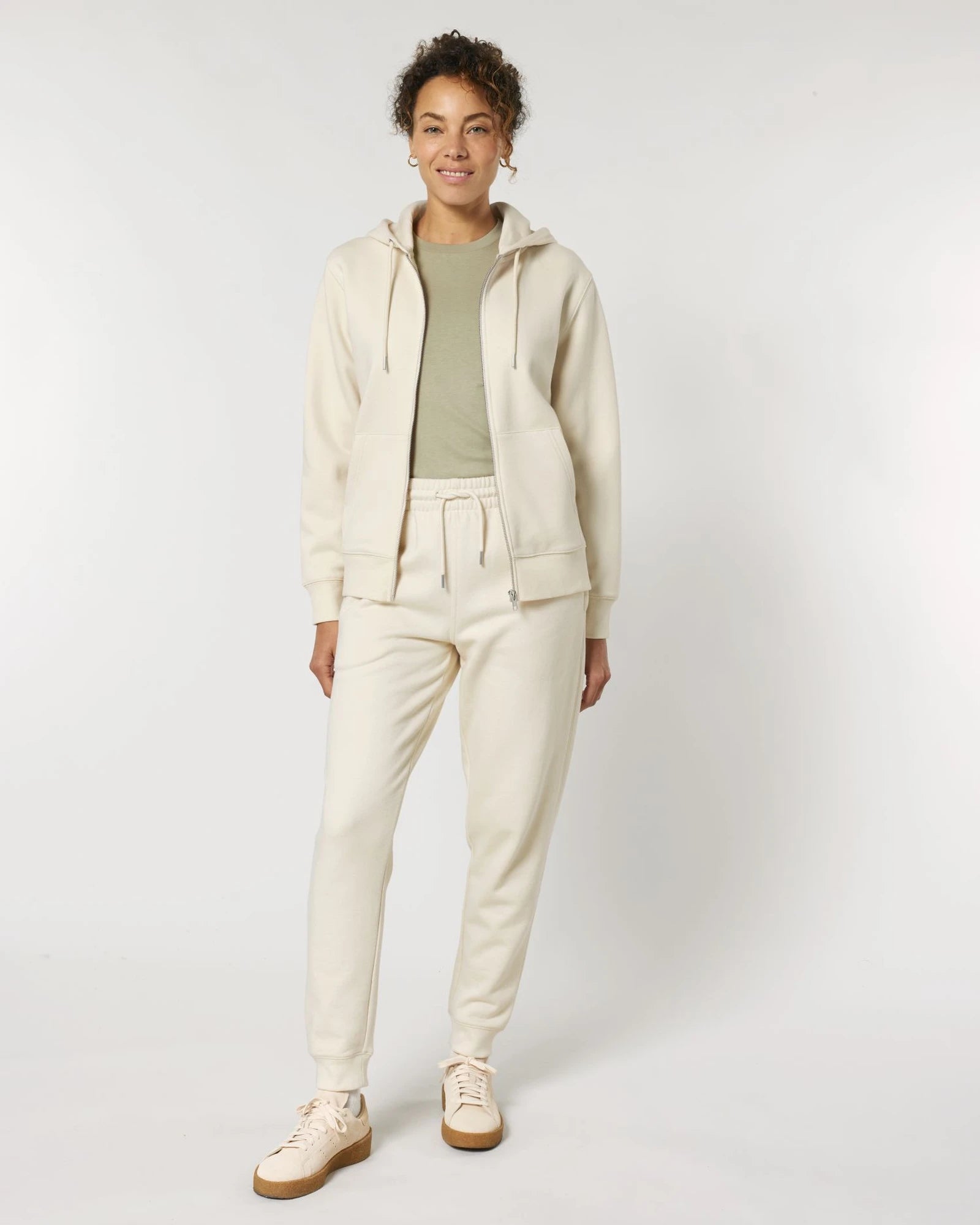 Custom organic cotton zip hoodie Stanley/Stella Cultivator - Natural Raw
