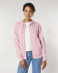 Custom organic cotton zip hoodie Stanley/Stella Cultivator - Cotton Pink