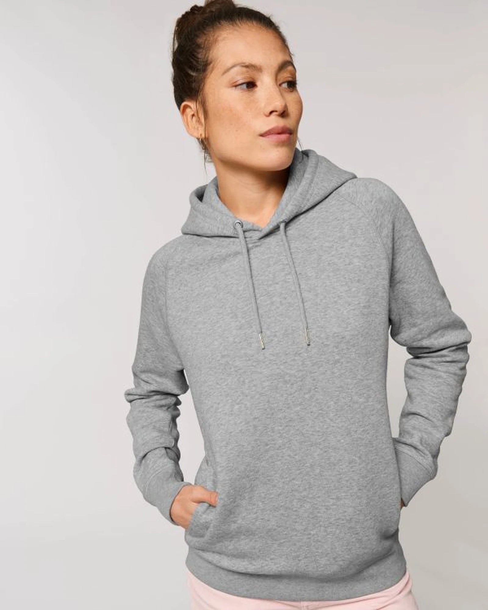 Custom organic cotton hoodie sweatshirt Stanley/Stella Sider - Heather Grey