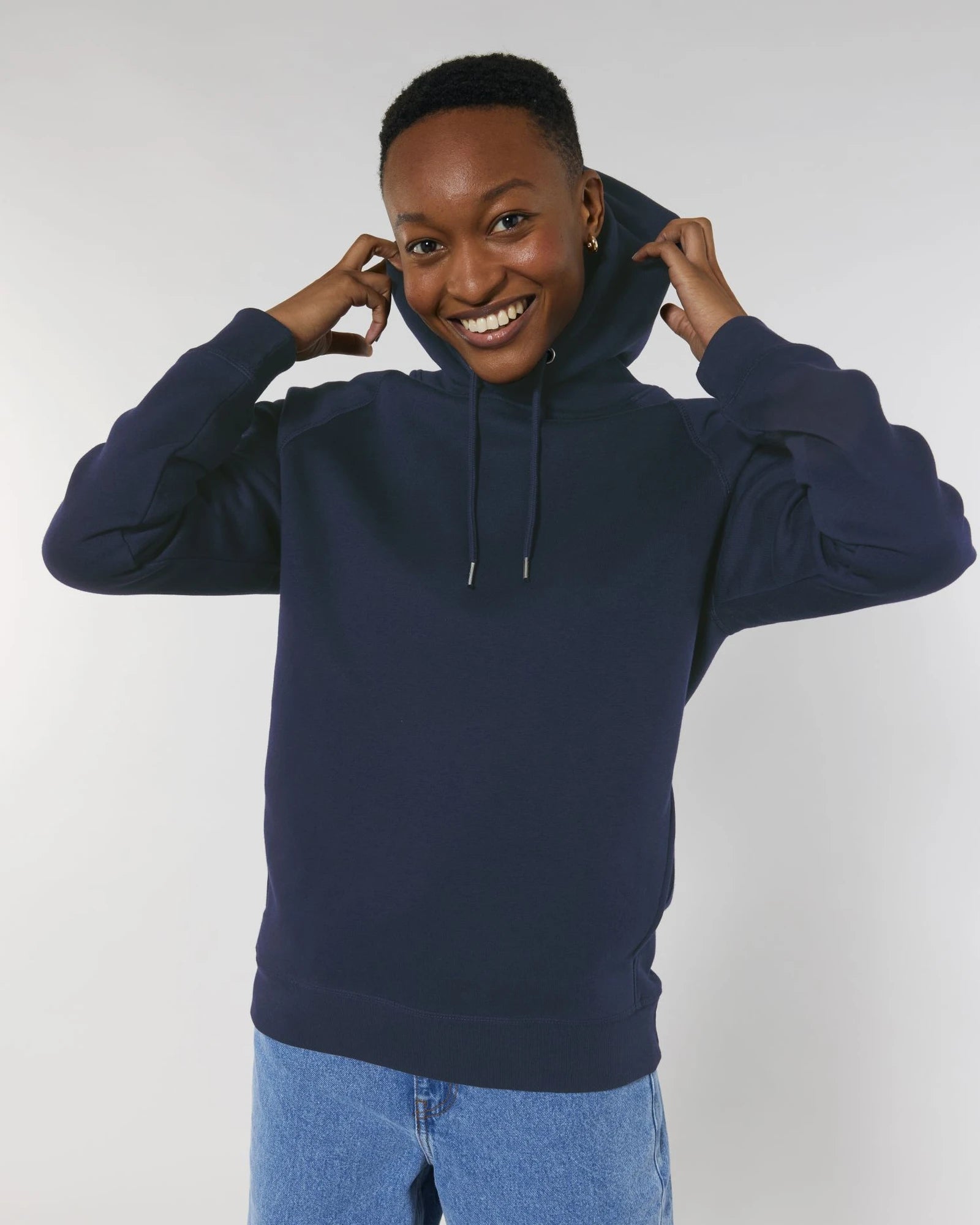 Custom organic cotton hoodie sweatshirt Stanley/Stella Sider - French Navy