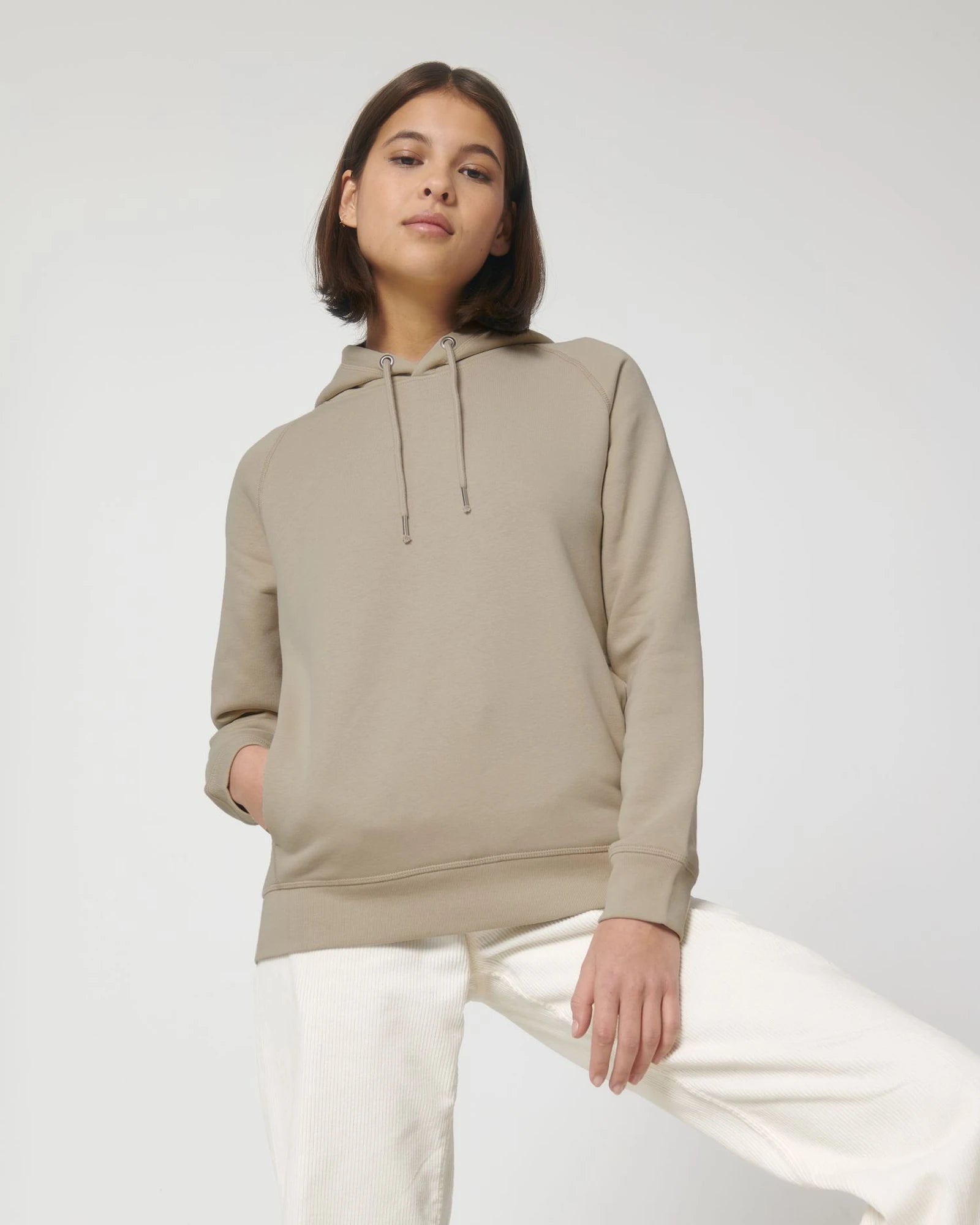 Custom organic cotton hoodie sweatshirt Stanley/Stella Sider - Desert Dust