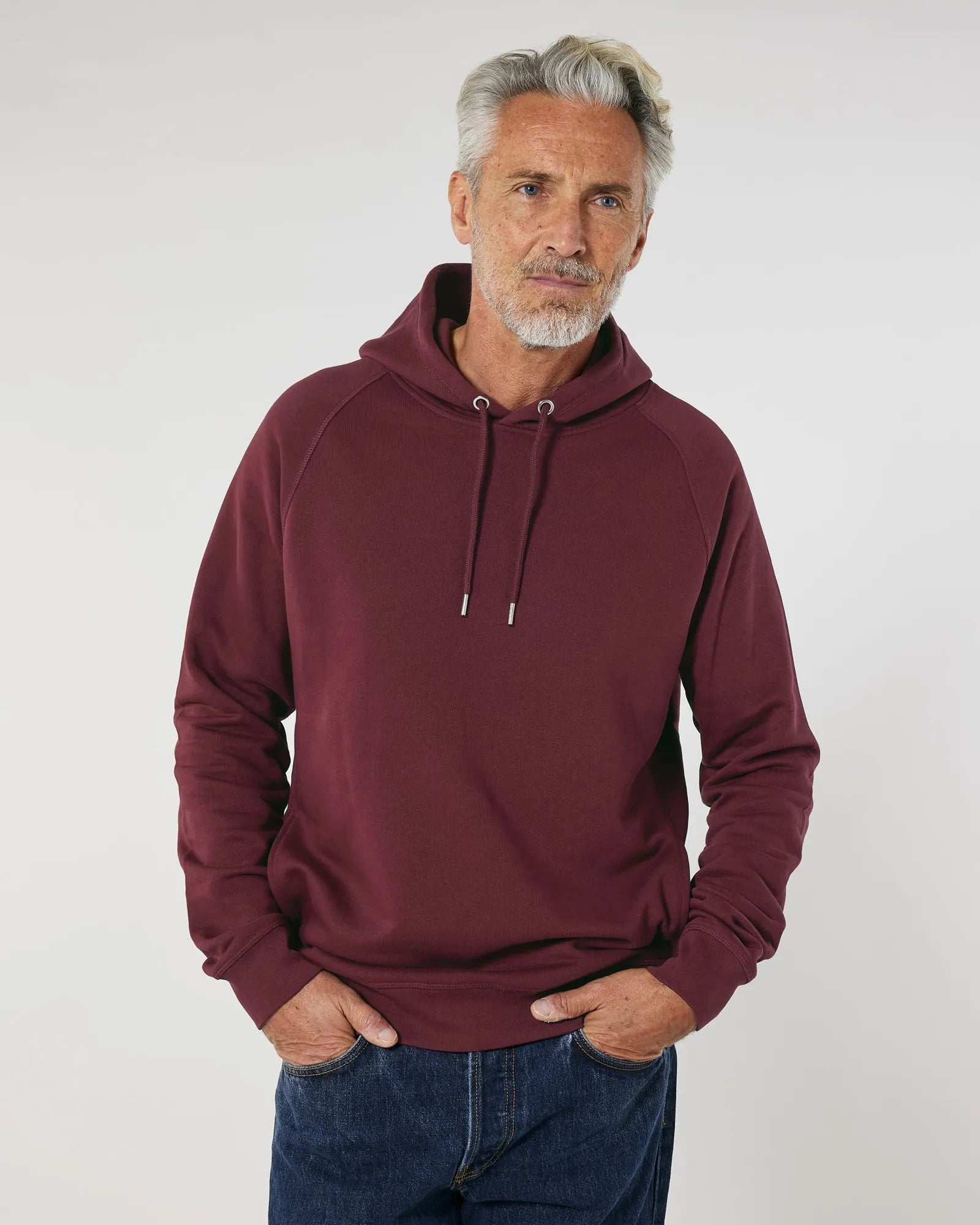 Custom organic cotton hoodie sweatshirt Stanley/Stella Sider - Burgundy