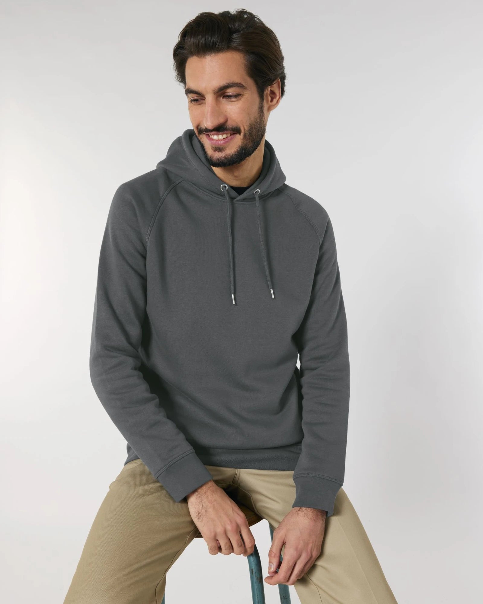 Custom organic cotton hoodie sweatshirt Stanley/Stella Sider - Anthracite