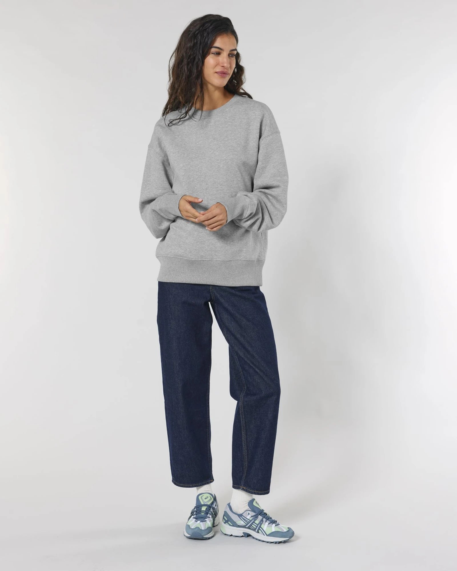 Custom organic cotton sweatshirt Stanley/Stella Radder - Heather Grey