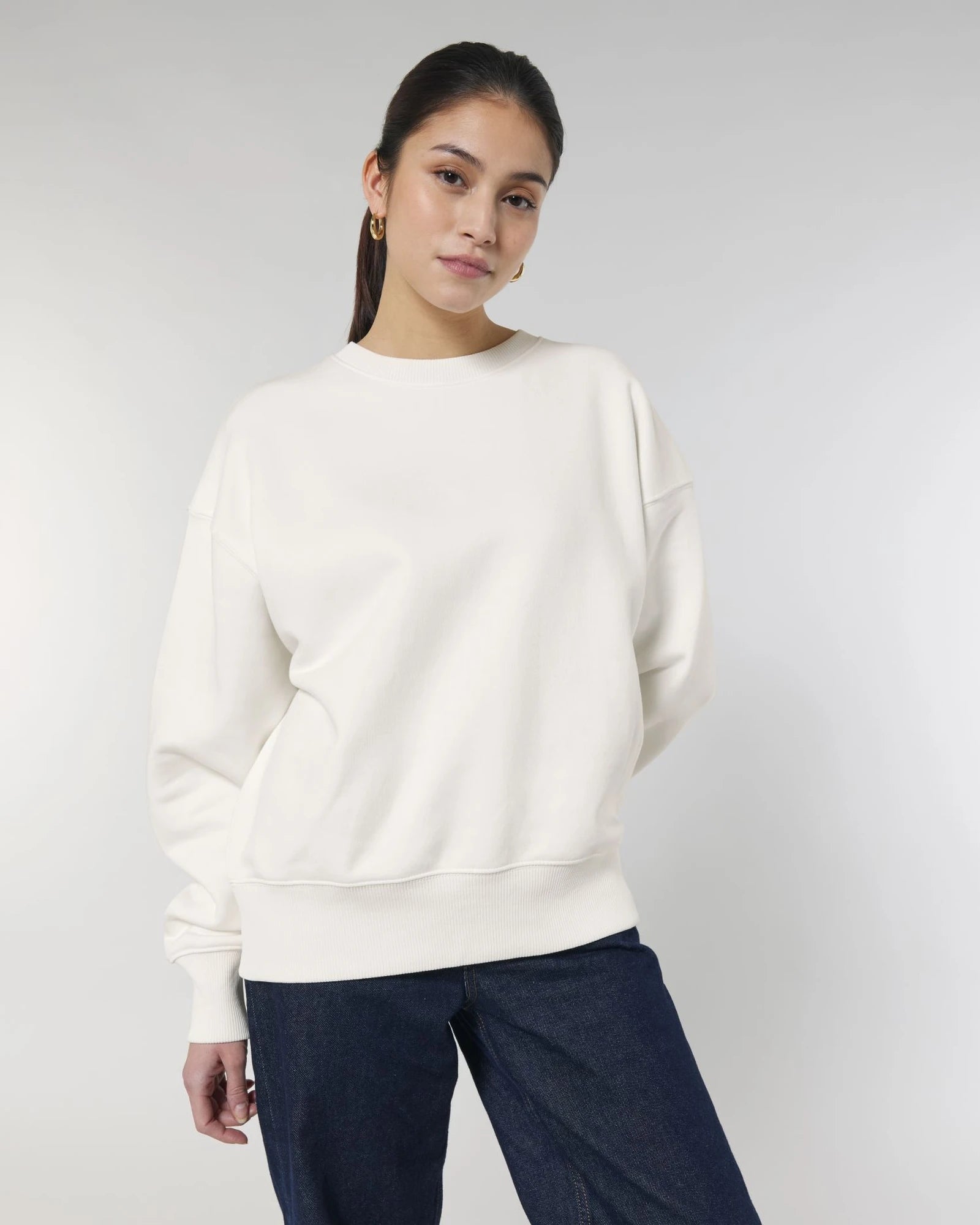 Custom organic cotton sweatshirt Stanley/Stella Radder - Off White