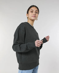 Custom organic cotton sweatshirt Stanley/Stella Radder - Dark Heather Grey