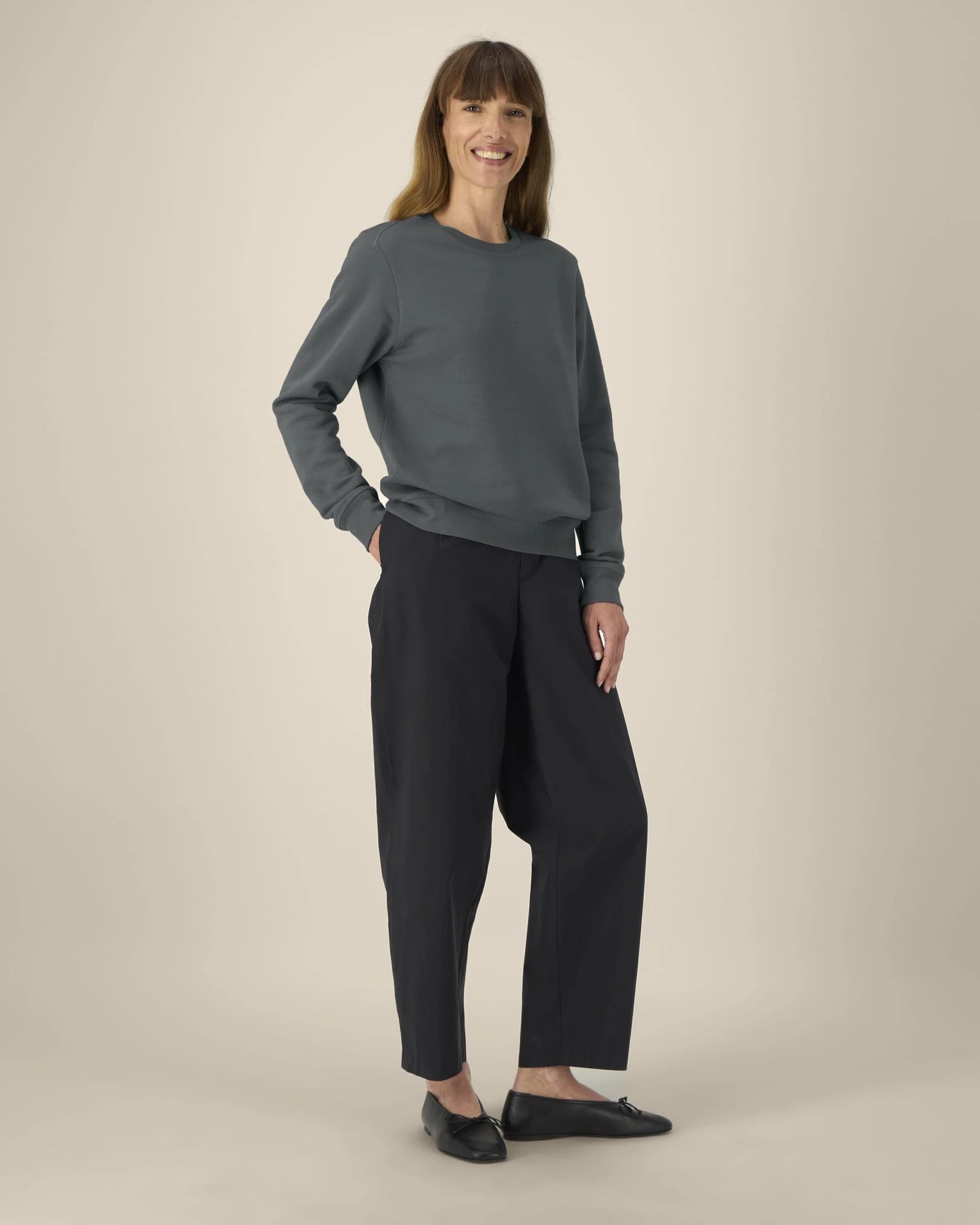Custom organic cotton sweatshirt Stanley/Stella Roller - Anthracite