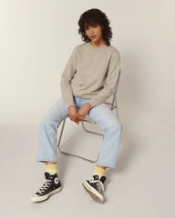 Custom organic cotton sweatshirt Stanley/Stella Roller - Desert Dust
